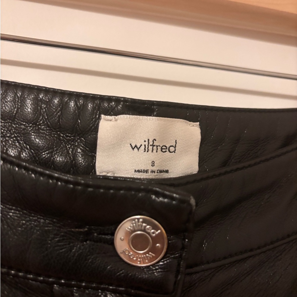 Wilfred Black Faux-Leather Pants - Picture 3 of 3